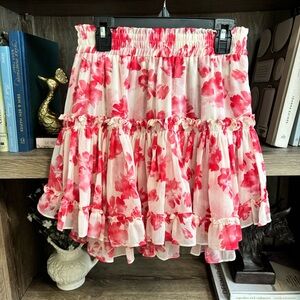 {MISA} Marion Floral Ruffle Skirt, Size XS
